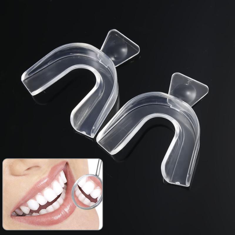 2Pcs Transparent Thermoforming Dental Mouthguard Teeth Whitening Trays Bleaching Tooth Whitener Mouth Guard Oral Care Tools