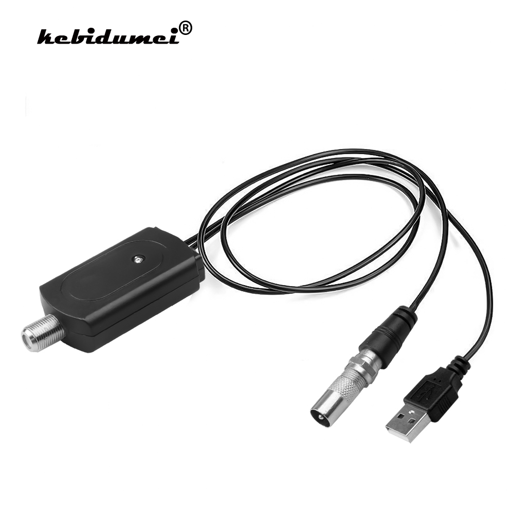 kebidumei 25db TV Antenna Signal Amplifier Booster For HDTV TV Antenna Signal Booster Antenna Low Noise Easy Installation