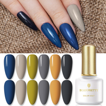 BORN PRETTY Gel Nail Polish Gray Blue Green European Style Nail Color Gel Polish Soak Off UV Gel Semi Permanent Gel 6ml