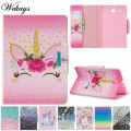 Coque For Samsung Tab E 9.6 T560 Cartoon Unicorn Leather Fundas Case For Samsung Galaxy Tab E 9.6 T560 T561 Tablet Cover Cases