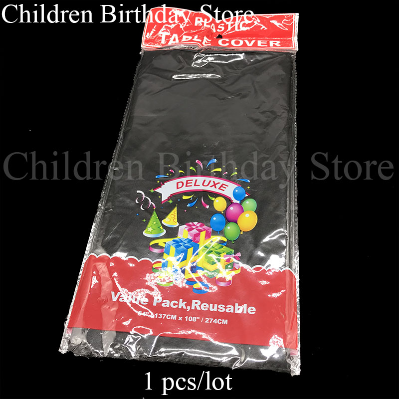 1pcs/lot black disposable plastic tablecloths plain color birthday party decorations black plastic tablecloths pink table cover