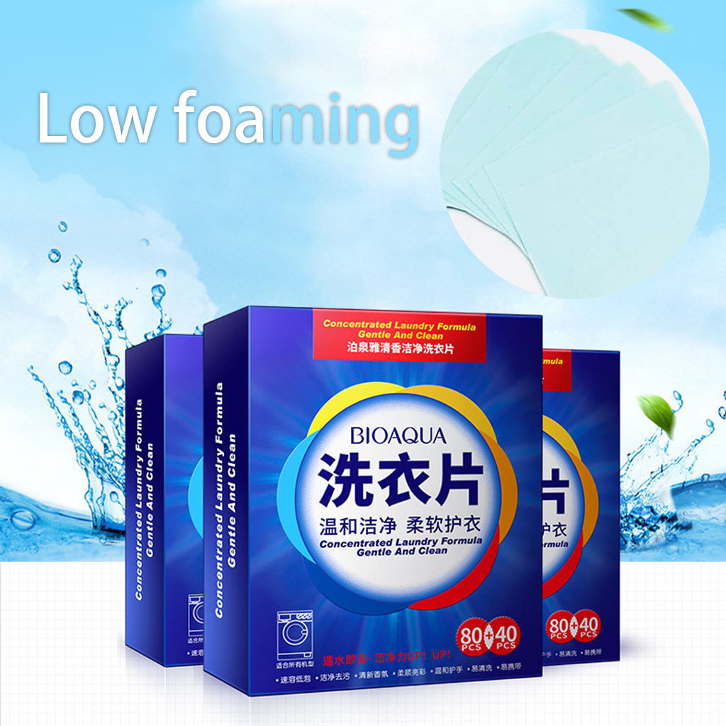 120pcs New Formula Laundry Detergent Sheet Concentrated Washing Powder For Washing Machine Laundry Cleaner Cleaning Product