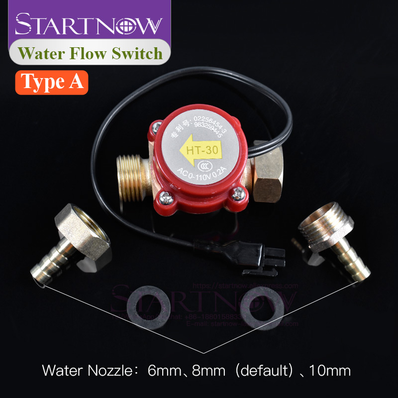 Startnow 6/8/10mm Nozzle Water Flow Sensor Switch Meter G1/2" Pressure Controller Automatic Circulation Pump Thread Connector
