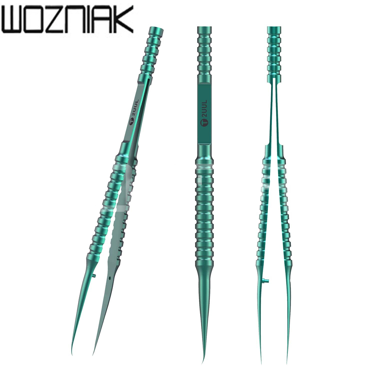 2UUL titanium alloy tweezer Blue curned straight tip tweezer For Mobile phone motherboard repair precise wire jump