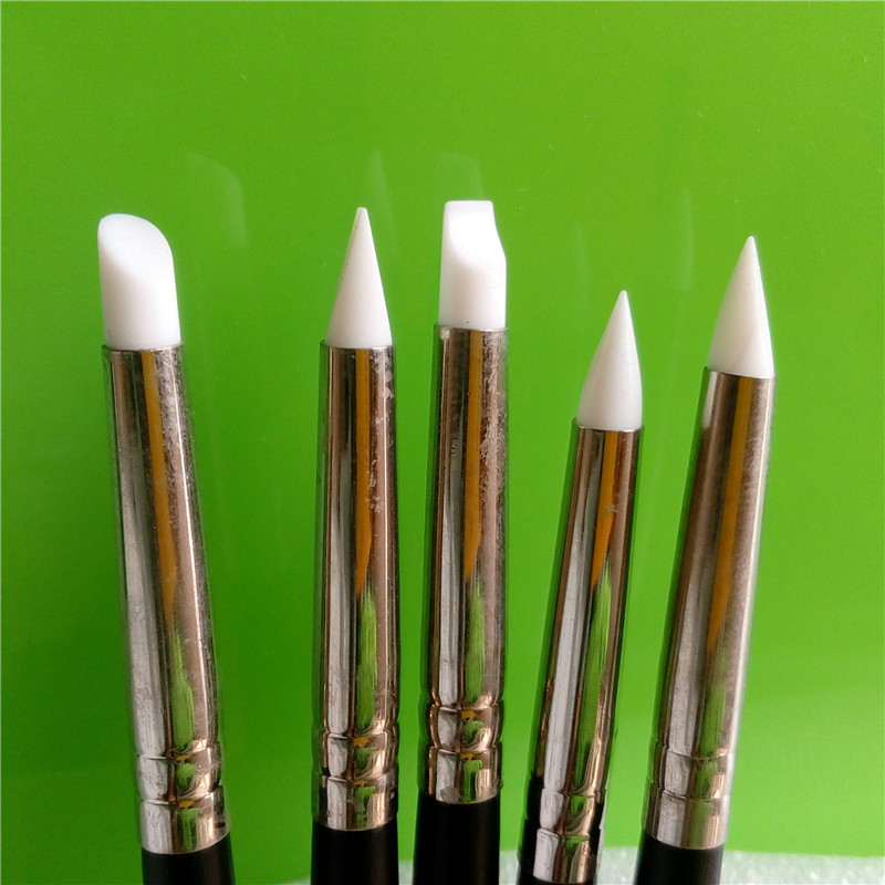 Perfect 5 pcs Silicone Nail Art Pen Brushes Carving Craft Supplies Pottery Sculpture Clay Pencil Tools