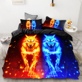 3D Print Bedding Set Custom,Duvet Cover Set King/Europe/USA,Comforter/Quilt/Blanket Cover Set,Animal Moonlight wolf Bedclothes
