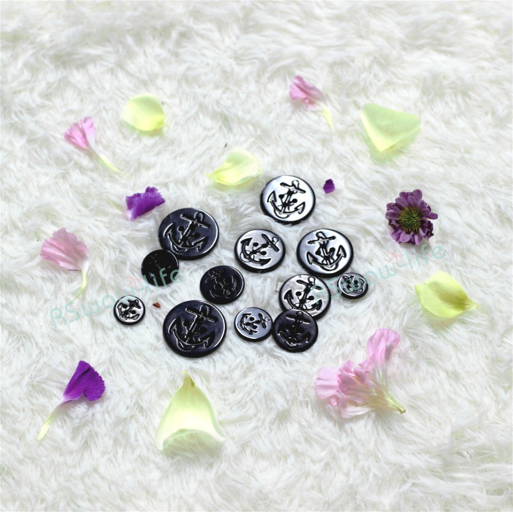 25pcs Anchor Urea Button with Four Eye Buttons Retro Fire Button DIY Crafts Clothing Sewing Accessories