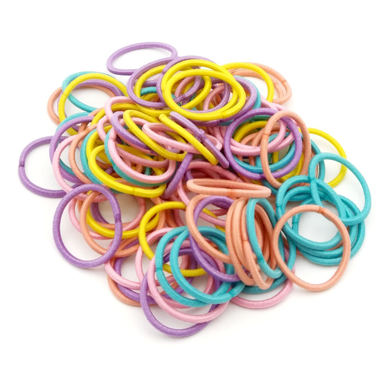 100Pcs/Lot Size 2.2cm Elastic Hair Bands Mini Rubber Rope Ponytail Holder for Kids Girl Accessories