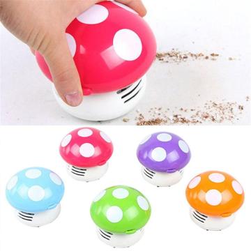 Portable Cute Mini Mushroom Corner Desk Table Dust Vacuum Cleaner Sweeper Functional Desktop Vacuum Cleaner