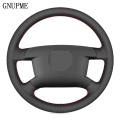 Black Artificial Leather Car Steering Wheel Cover For Volkswagen VW Caddy 2003-2006 Caravelle 2003-2009 Transporter T5 2006