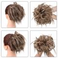 Kong&Li Synthetic Chignon Messy Scrunchie Elastic Band Hair Bun Straight Updo Hairpiece High Temperture Fiber Natural Fake Hair