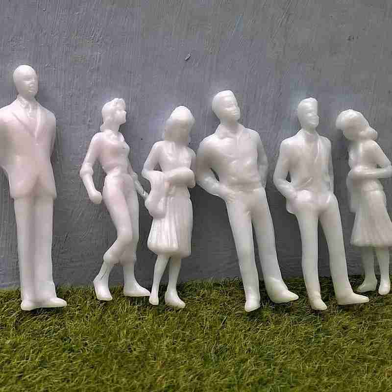 1:50 Scale Model Miniature White Figures Architecture Model Human Scale Peoples Building Sand Table Model