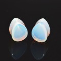 MODRSA 1Pair Teardrop Ear Plugs and Tunnels Natural Stone Earring Gauges Ear Expanders Stretcher Ear Piercing Body Jewelry