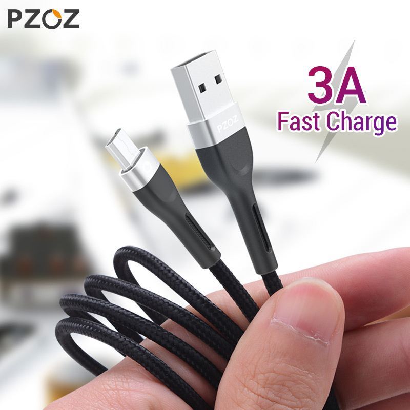 PZOZ Micro USB Cable Fast Charging 3A Microusb Cord For Samsung S7 Xiaomi Redmi Note 5 Pro Android Phone cable Micro usb charger