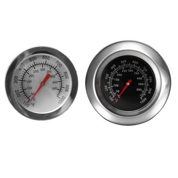 Stainless Steel Barbecue BBQ Smoker Grill Thermometer Household Oven Thermometers Dial Temperature Gauge 50-400°C Baking Gadget
