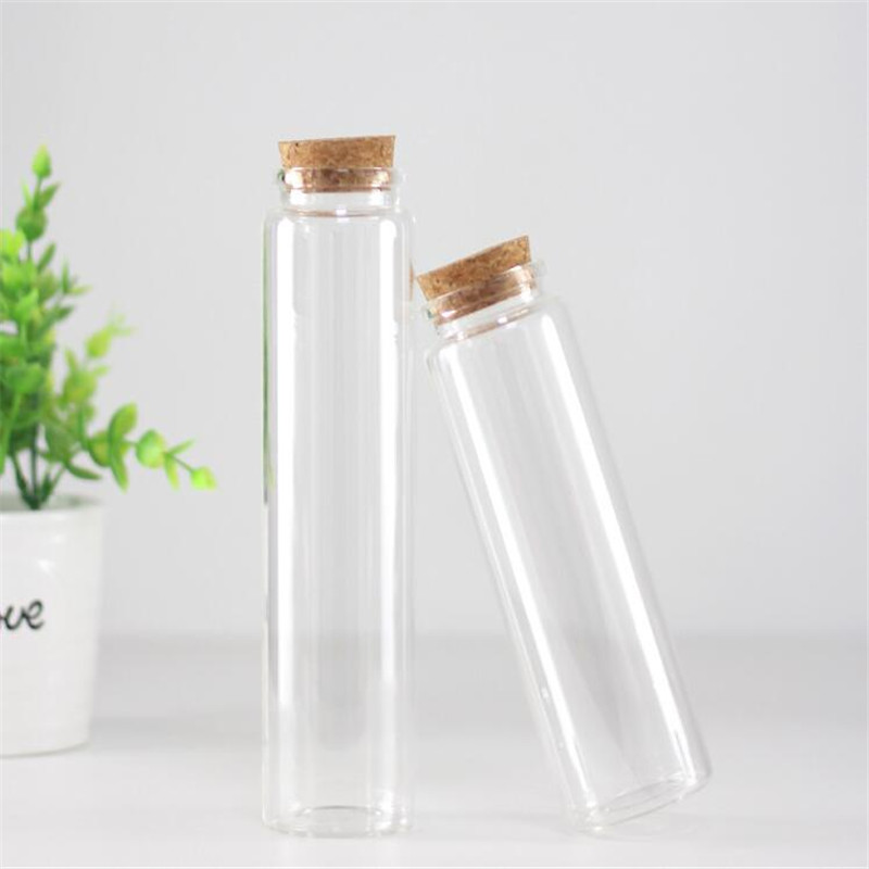 24PCS 47mm Diameter Cork Glass Botttle Mini Sub Jars Cork Crafts Jars Kitchen Storage container Bottles In vitro Glass Jars