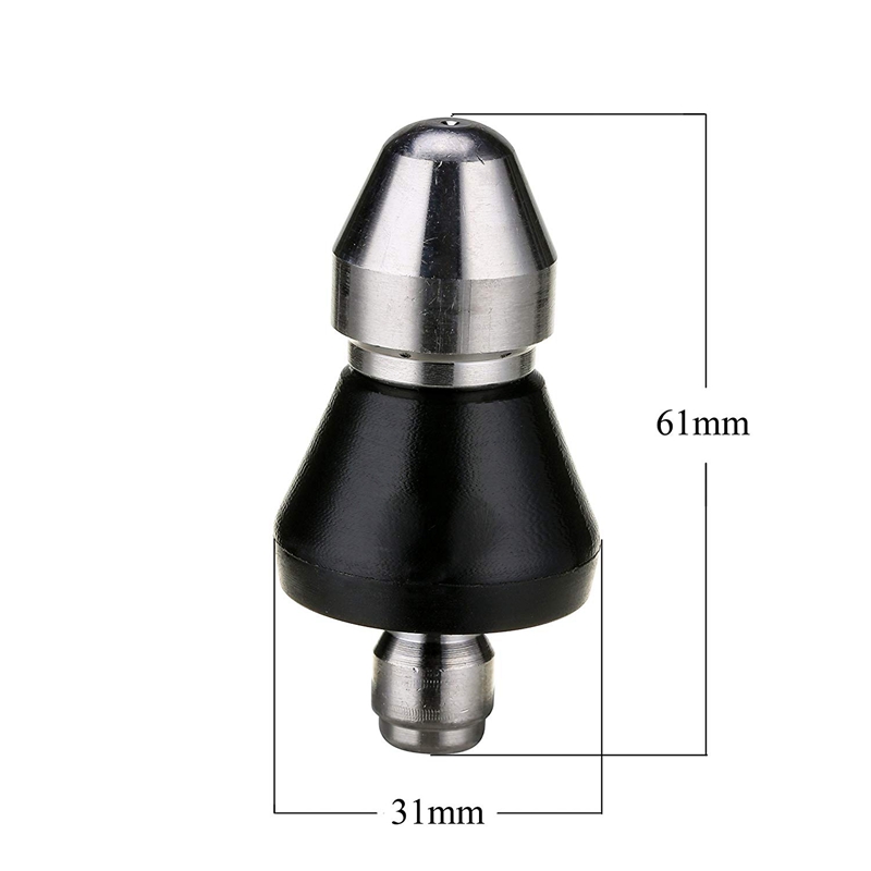 Pressure Washer Sewer Jet Nozzle, Quick Connect Drain Cleaning Water Nozzle, 1/4 Inch 5000 Psi Orifice 0.7Mm