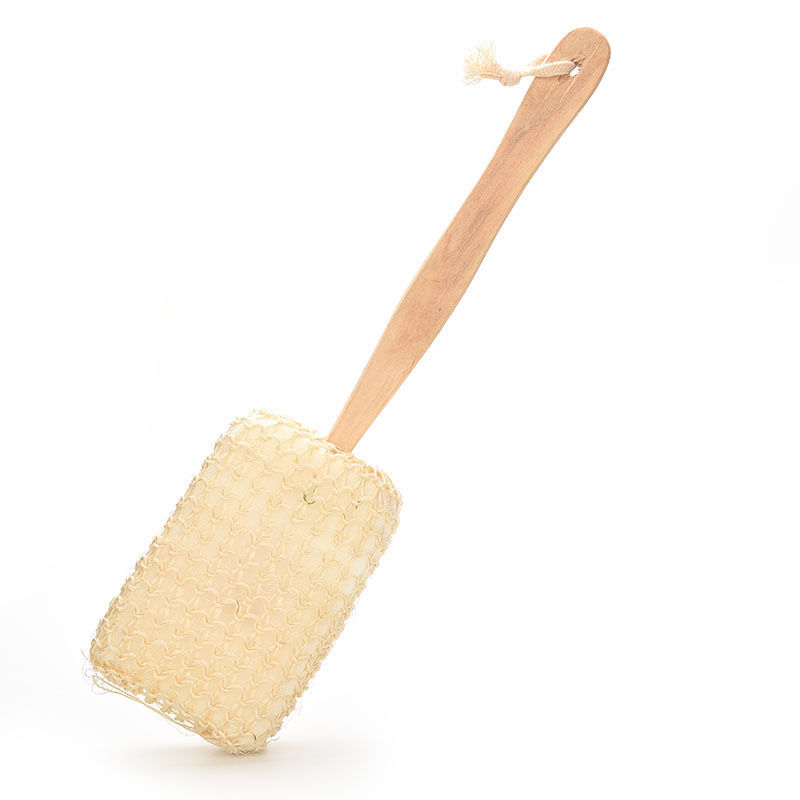 Shower Design Bath Brushes Bathroon Products Long Wooden Handle Natural Sisal Body Back Sponge Scrubber Sanitary Ware Suite