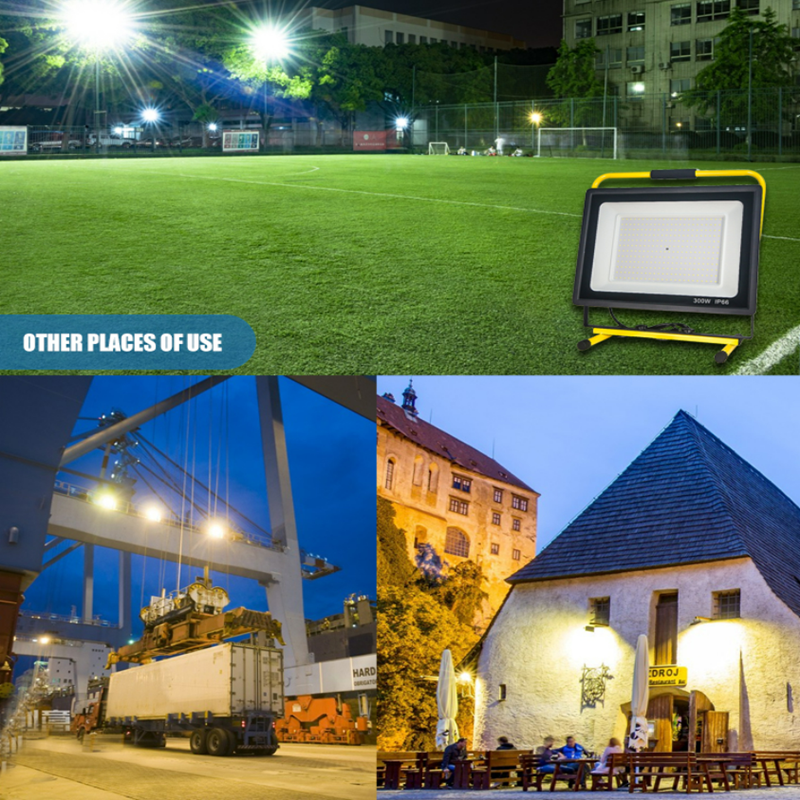 50W100W200W300W outdoor portable rechargeable flood light