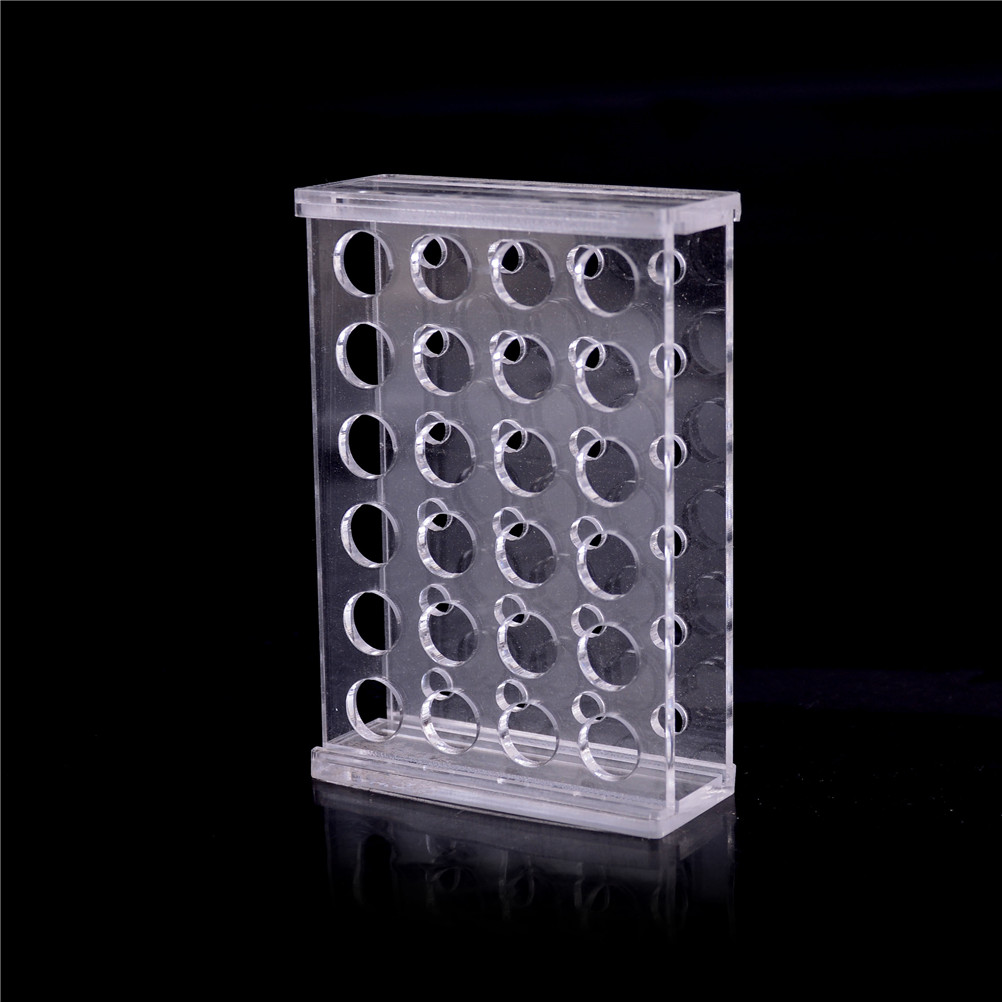 24 Holes Plastic Test Tube Rack 1.5ml Clear Centrifuge Test Tube Test Tube Holder 11mm Dia School Lab Equipment