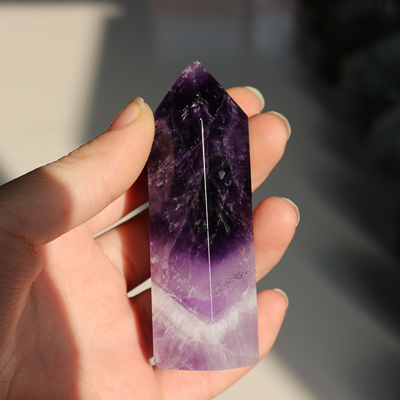 Natural Dreamy Amethyst Point Tower