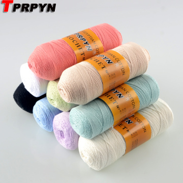 TPRPYN 5Pcs=450g 8# Lace Cotton Yarn For Crocheting Knitting By 1.25mm Crochet Hooks Thin Yarn NL174