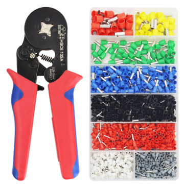 HSC8 10S 0.25-10mm2 23-7AWG crimping pliers 1200pcs/box terminals for tube type needle type terminal crimp self-adjusting tool