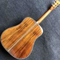 Custom 41" KOA Wood Top Real Abalone Inlay Mahogany Neck Bone Nut Saddle Acoustic Guitar