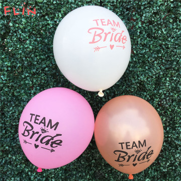 10pcs 12inch Team Bride Latex balloons Wedding & Engagement Hen Night Supplies Bachelorette Party Air Balls Bridal Shower