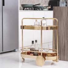 Luxury stainless steel cart tea trolley