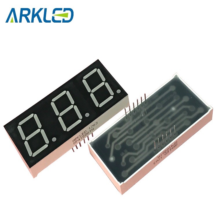 0.8 inch three digits led display red color
