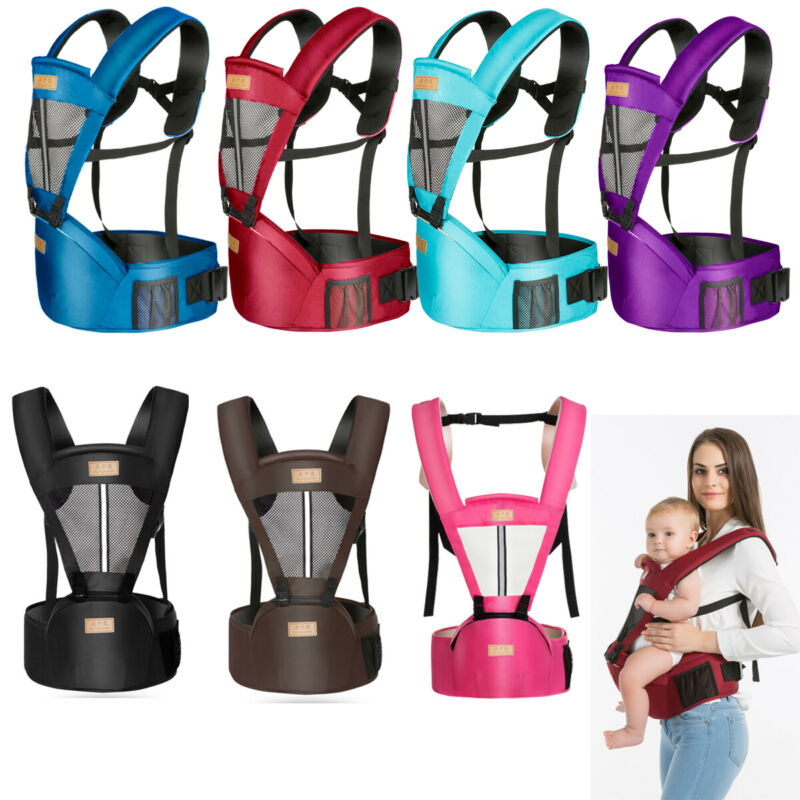 Newborn Ergonomic 4 Position Baby Carrier Sling Wrap Backpack Front Back Chest Soft Breathable Adjustable Hip Seat 0-36 Months