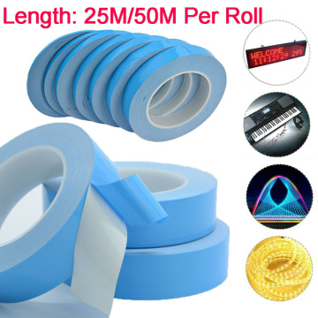 25M/Roll Transfer Tape Double Side Thermal Conductive Adhesive Tape For LED CPU GPU Strip Heatsink Radiating Electrical Tape HOT