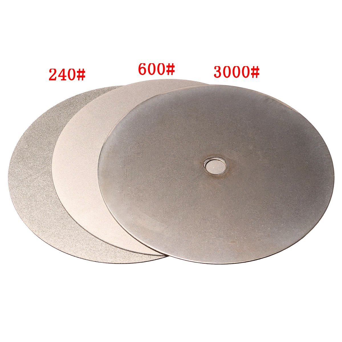 150mm 3Pcs 6" Inch Diamond Grinding Wheel Grit 240# 600# 3000# Flat Lap Disk Wheel Grinding Pad Tool Power Tool Accessories