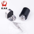 KAK Magnetic Door Stopper Door Retainer Cylindrical Floating 304 Solid Stainless Steel Heavy Door Stop Door Furniture Hardware