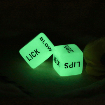 Glow in Dark Love Dice Luminous Gaming Dices Props Toys Adult Toys Lovers Bar Party Pub Drink Prop 2pcs