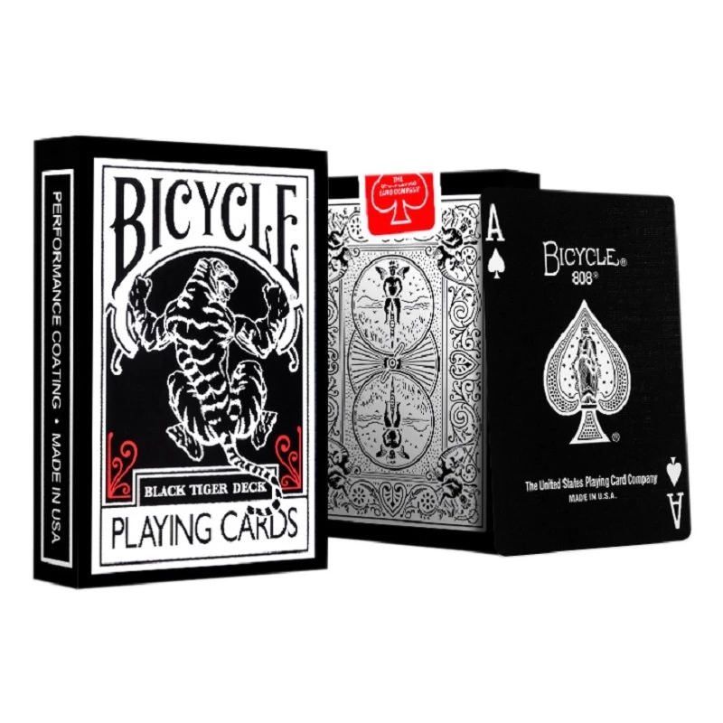 1 Deck Bicycle Black Tiger Playing Cards Ellusionist Deck Collectable Poker Magic Card Games Magican Collection