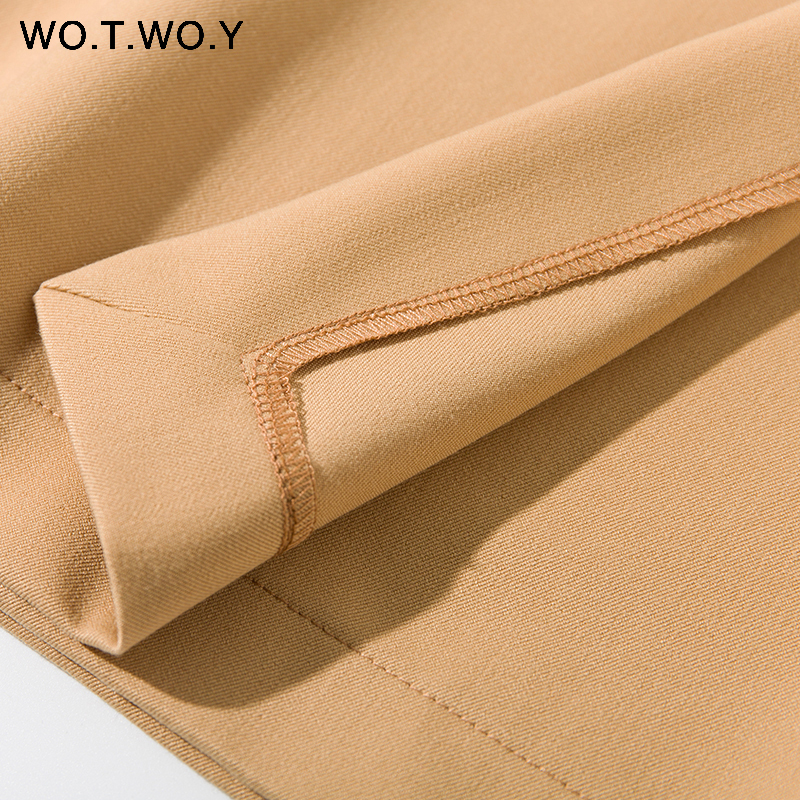 WOTWOY Summer Formal High-Waist Women Skirt 2020 Office Lady Mid-Calf Length Straight Women's Skirt Elegant White Skirt Femme