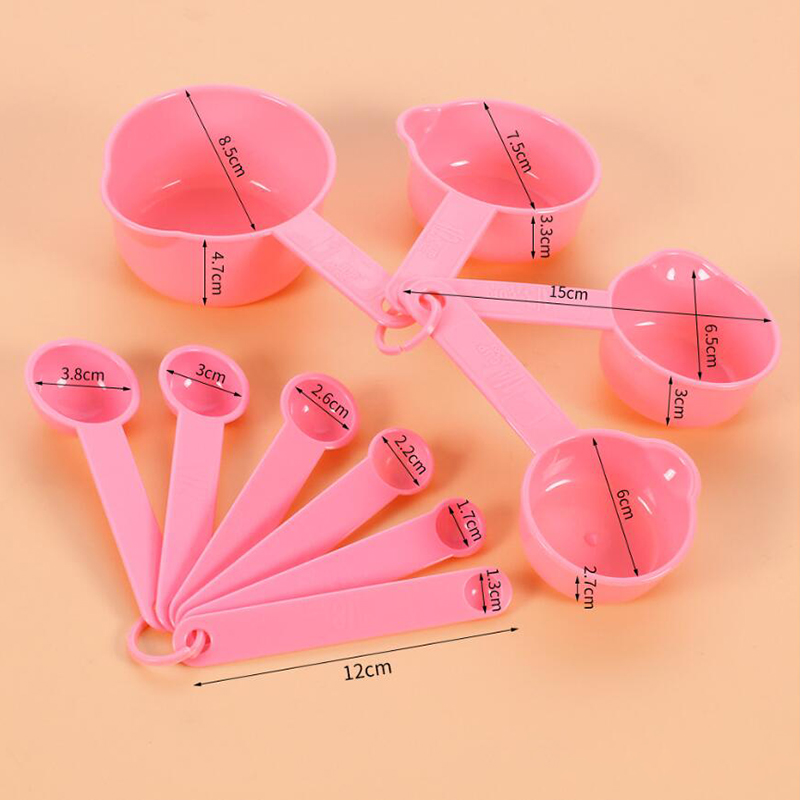 11pcs / 10pcs Measuring Cups And Measuring Spoon Scoop Plastic Handle Kitchen Measuring Tool
