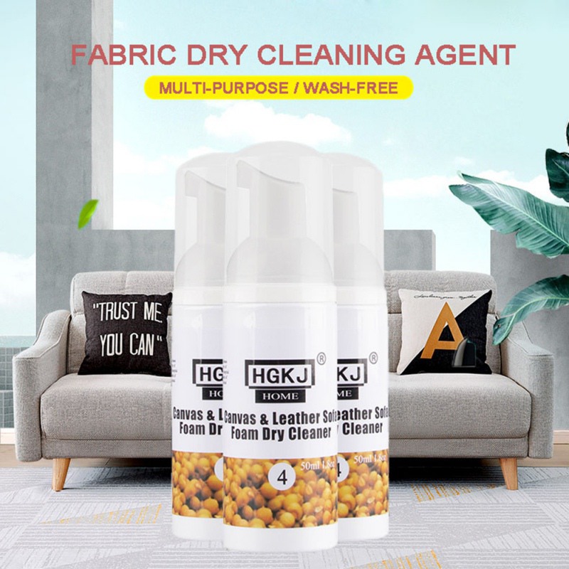 50ML Multi-purpose Cloth Sofa Dry Cleaner Portable Household Cleaning Chemicals For Living Room Hotel Leather Carpet