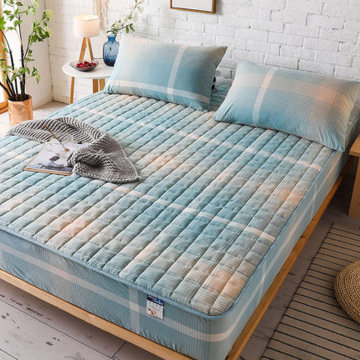 Breathable Mattress Cover Washed Cotton Quilted Bed Sheet Pure Cotton Bedspread Thickened Simmons Mattress Protection Bed Cover