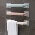 Self-adhesive Towel Holder Rack Wall Mounted Towel Hanger Bathroom Towel Bar Shelf Roll Holder Hanging Hook Bathroom Organizer