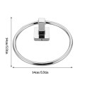 Stainless Steel Towel Ring Hanger Kitchen Round Towel Bar Hand Towel Holder Bathroom Wall Mounted Circle Rack Bath Accessories
