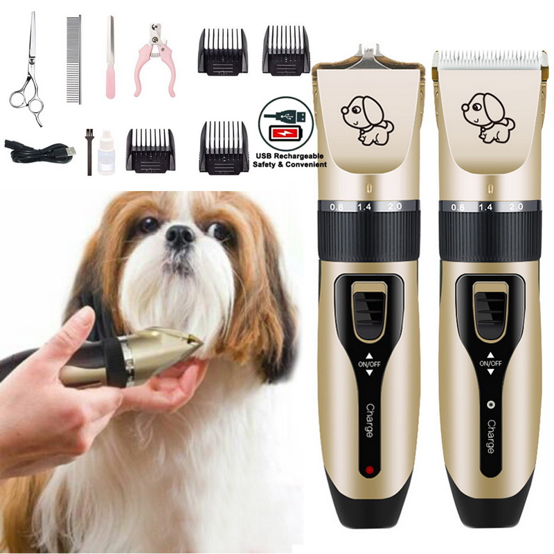 Rechargeable Low-noise Cat Dog Hair Trimmer Electrical Pet Hair Clipper Remover Cutter Grooming Pets Hair Cut Dropshipping