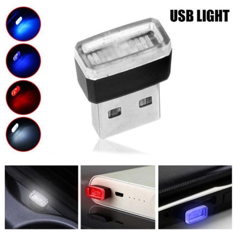 USB Light Mini Atmosphere Lights Colorful Car Ambient Light Decorative Lamp Emergency Lighting Portable Car Accessories