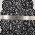 1Yards 22cm Black/White Voile Lace Trim Embroidered Ribbon Eyelash Fabric DIY Wrapping Sewing Clothing Lace Ribbon Accessories