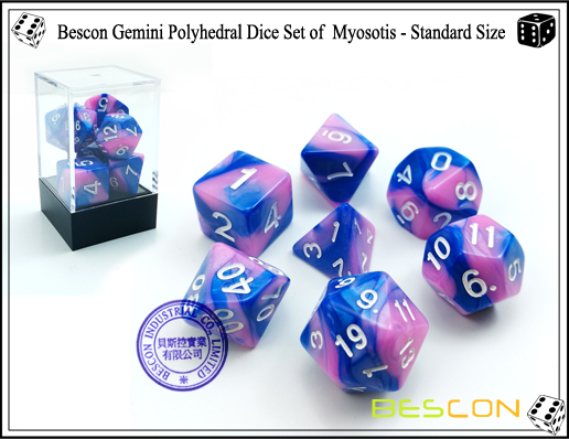 Bescon Gemini Dice Set of Myosotis-1