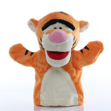1pcs 25cm Hand Puppet Tiger Animal Plush Toys Baby Educational Hand Puppets Story Pretend Playing Dolls for Kids Children Gifts
