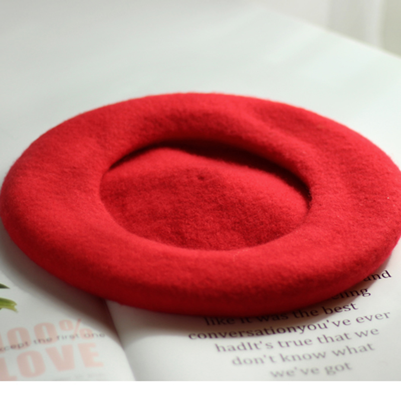 Adjustable Fresh Red apple Wool Felt Beret Manual Women Party Fashion Lovely Hat Girls Hand Made Berets for Female BLM108