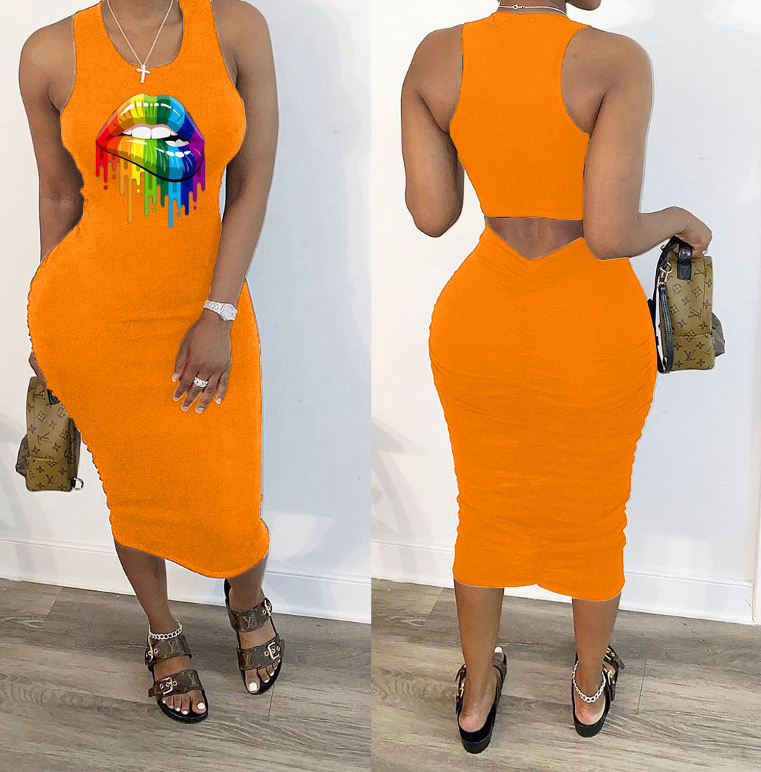 Summer Sexy Fashion Style African Women Printing Plus Size Dress European Clothing African Dresses for Women American Clothing